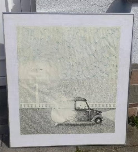 technique mixte voiture, Antiquités & Art, Enlèvement, Technique mixte