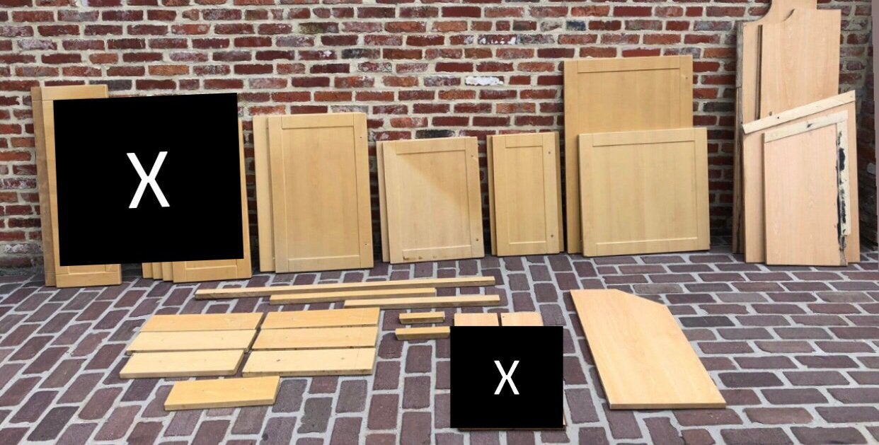 Houten panelen, bruikbaar voor alle doeleinden, Ophalen