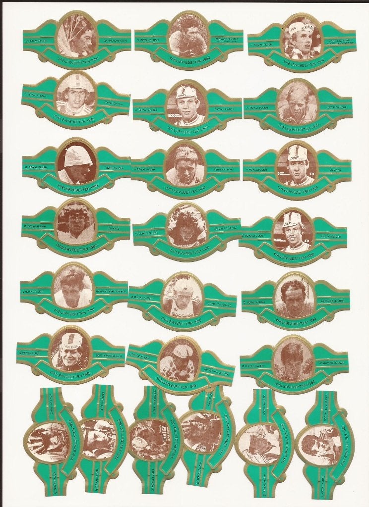 Wielervedetten 1980 : reeks sigarenbanden, Verzamelen, Verzenden, Zo goed als nieuw, Overige typen