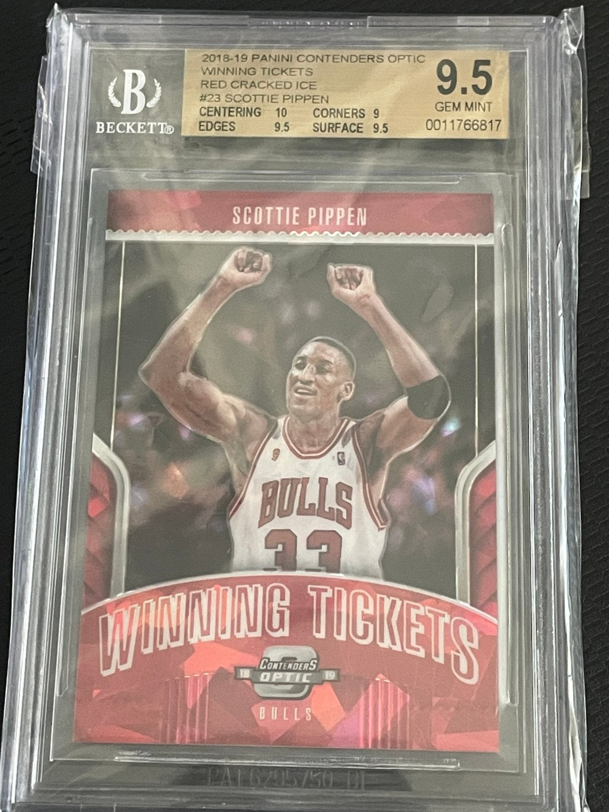 2018-19 Scottie Pippen Optic BGS 9.5 pop 1, Ophalen of Verzenden, Nieuw, Plaatje