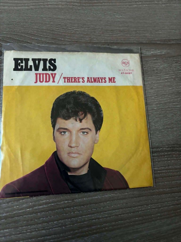 Elvis single, Judy/there's always me,Duitse pers black label, Fotohoes, Ophalen of Verzenden, Gebruikt, Rock-'n-Roll