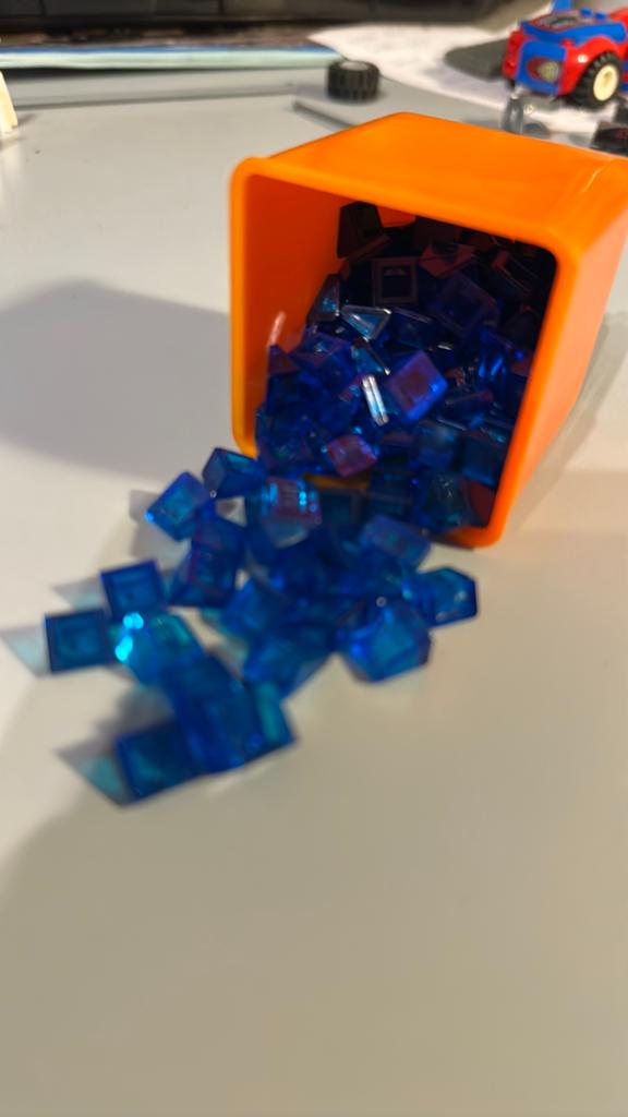 LEGO 54200 Trans-dark 50 stuks, Gebruikt, Lego, Ophalen of Verzenden, Losse stenen