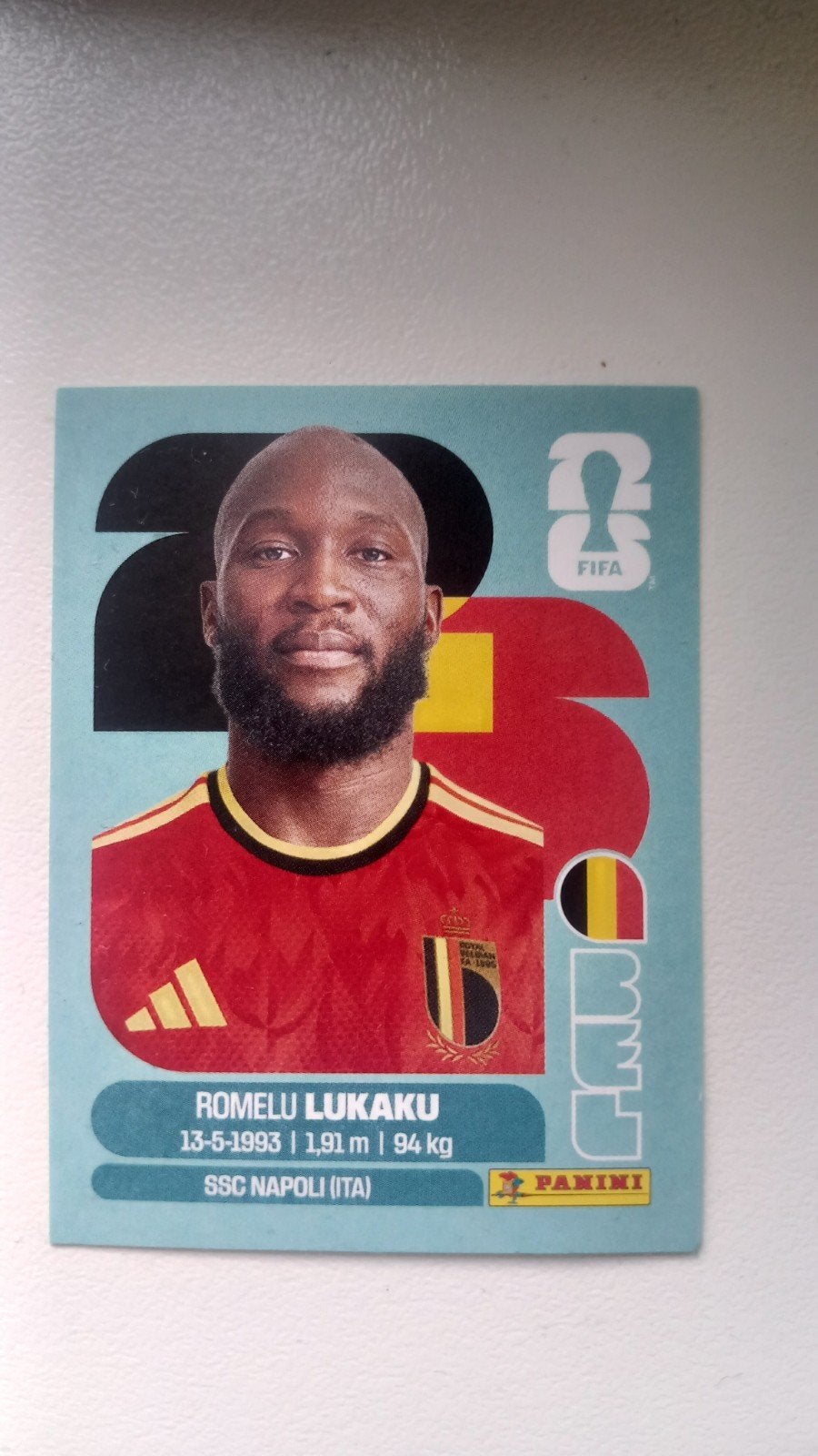Panini sticker Lukaku, Enlèvement