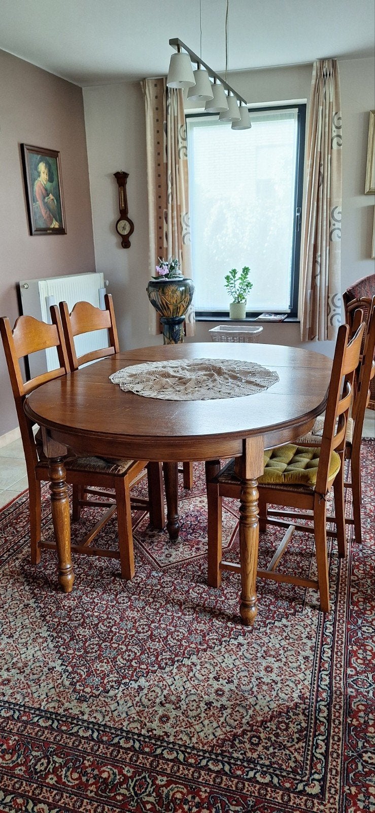 Belle table de séjour pour 4 à 6 ou 8 personnes avec 4 chais, Maison & Meubles, Enlèvement