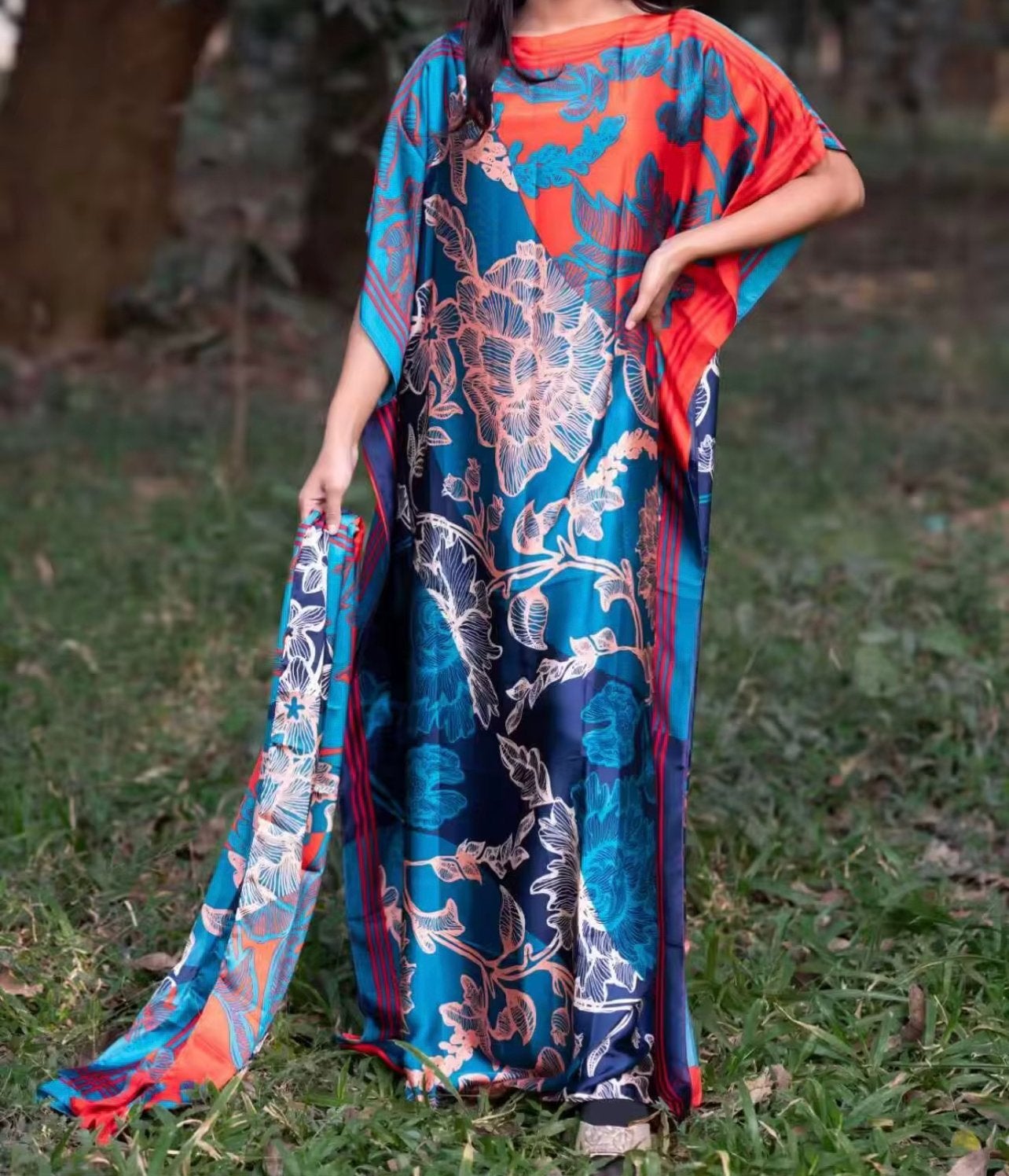 Robe longue tessu été c magnifique, Kleding | Dames, Jurken, Ophalen of Verzenden, Nieuw, Rood