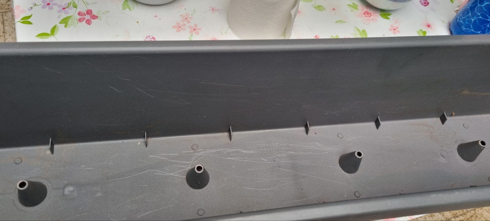 Bloembakken  in het grijs 90cm lang, Ophalen