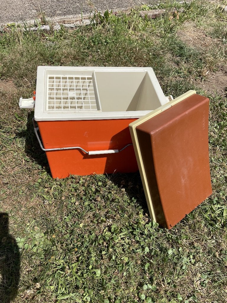 Retro curver frigobox/koelbox, Ophalen, Gebruikt, Koelbox, Koelelement