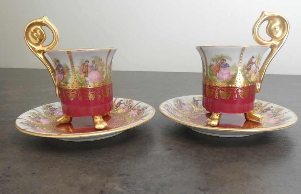 2x speciaal kop en schotel Waldershop Bavaria [1792-C], Enlèvement ou Envoi