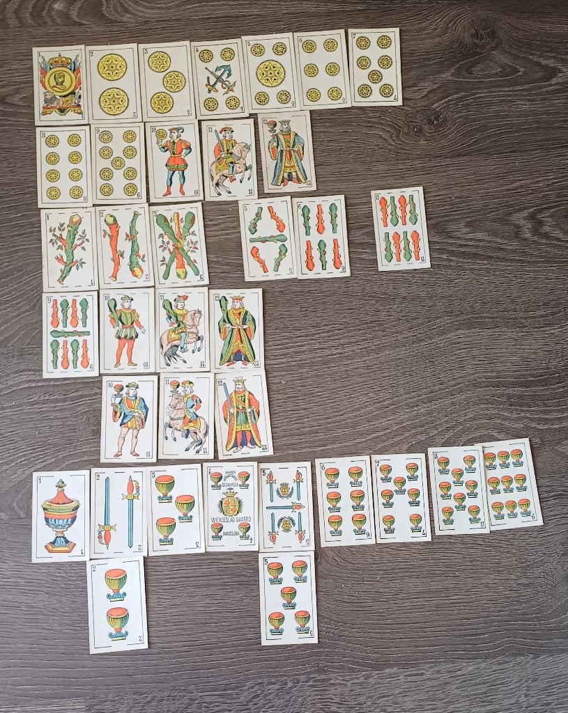 carte à jouer, Envoi, Utilisé, Plusieurs cartes