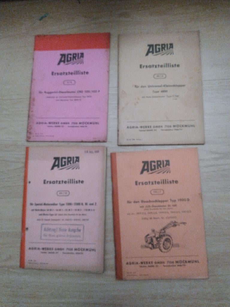 AGRIA onderdelenlijst, Ophalen of Verzenden, Gelezen, Catalogus