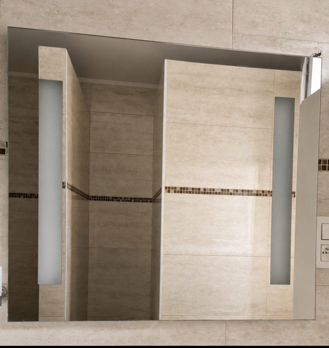 Badkamer spiegel, Ophalen, Gebruikt, 75 tot 100 cm, Minder dan 100 cm