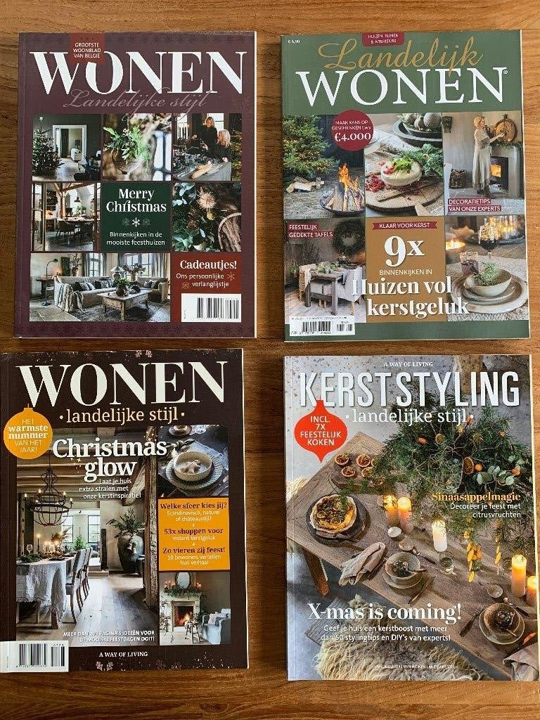 Tijdschriften Landelijk wonen kerstmis, Ophalen of Verzenden