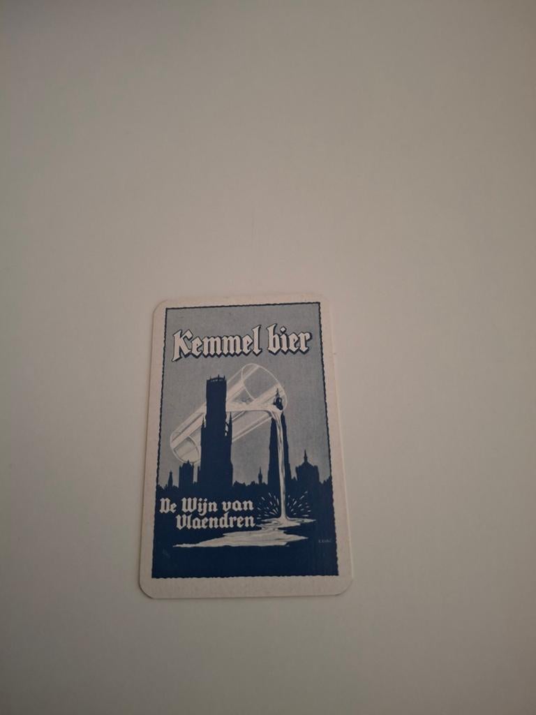 Oude speelkaart kemmel bier, Verzamelen, Speelkaarten, Jokers en Kwartetten, Ophalen of Verzenden