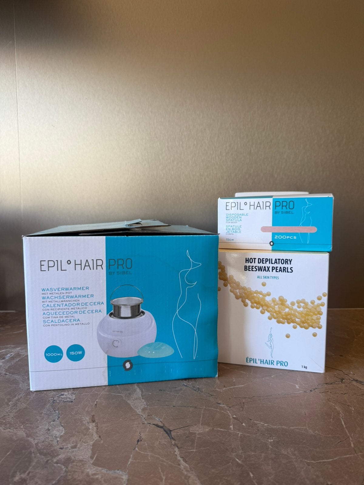 Compleet wax - Sibel Epil Hair Pro + 1kg waxparels + spatels, Ophalen of Verzenden, Zo goed als nieuw