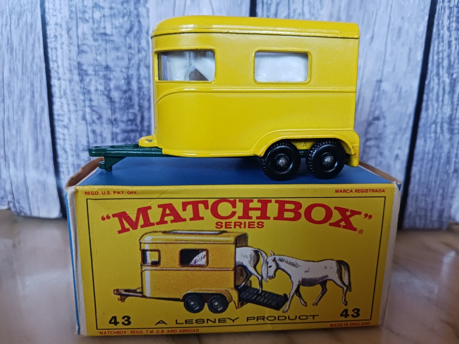 Matchbox Lesney  43 c. Pony Trailer, Hobby en Vrije tijd, Ophalen of Verzenden, Lesney
