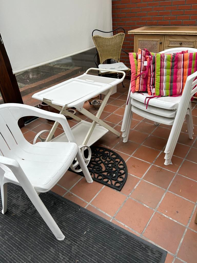 Tuinstoelen en trolley, Tuin en Terras, Ophalen