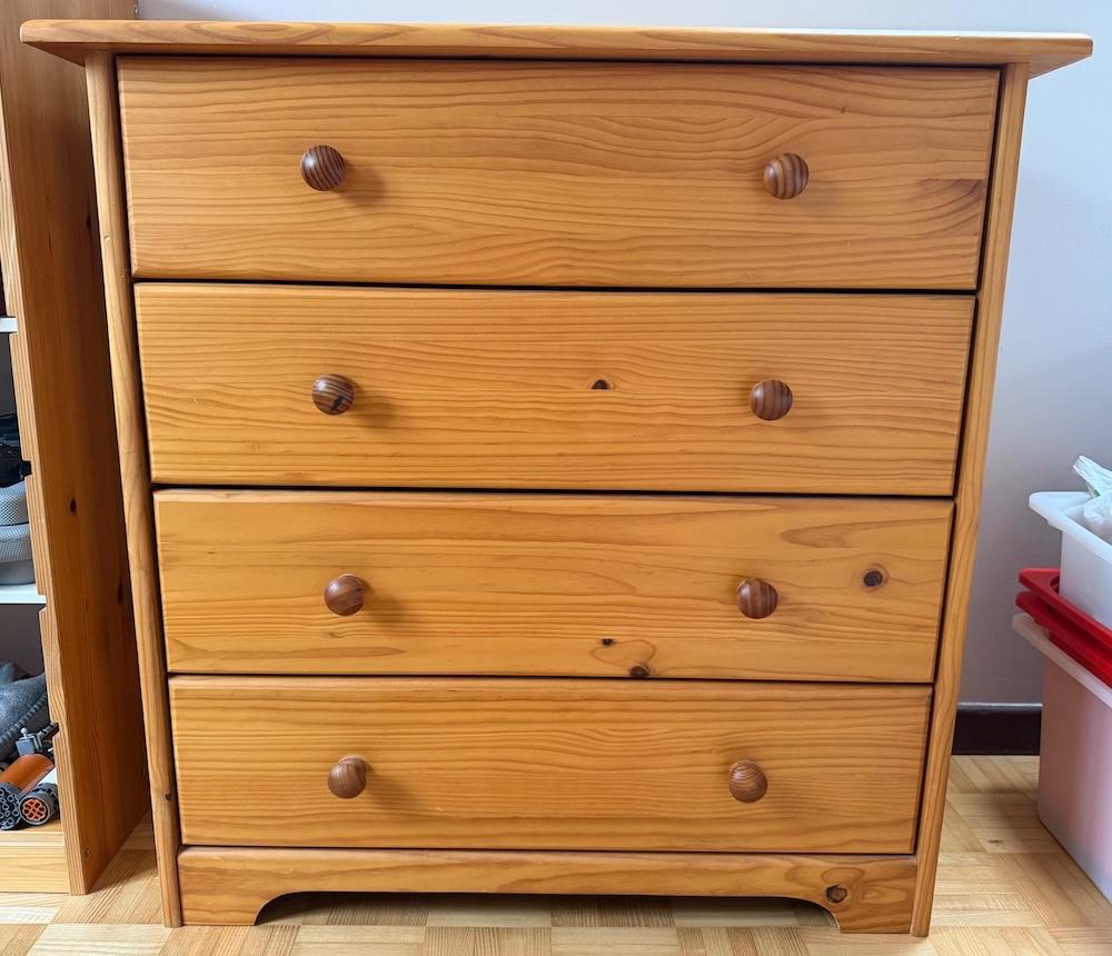 Commode en bois naturel, Maison & Meubles, 3 ou 4 tiroirs, 25 à 50 cm, Moins de 100 cm, Enlèvement