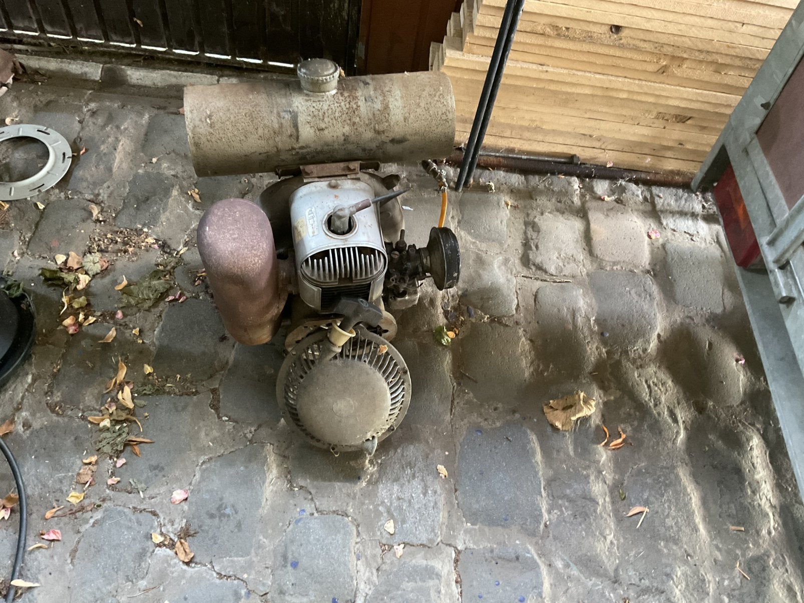 Stationaire motor, Ophalen