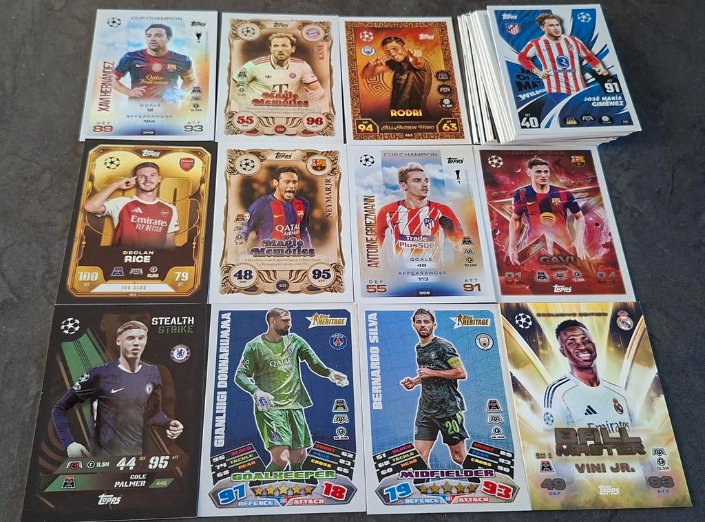 Cartes brillantes "Légende" Match Attax, Envoi