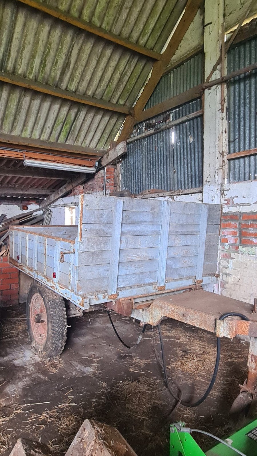 Hydraulische kiepkar voor tractor, Enlèvement