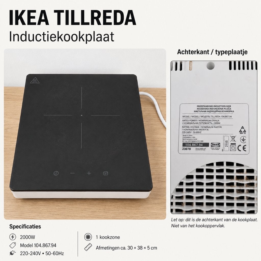 IKEA Tillreda kookplaat, Ophalen, Gebruikt, 3 kookzones of minder, Inductie
