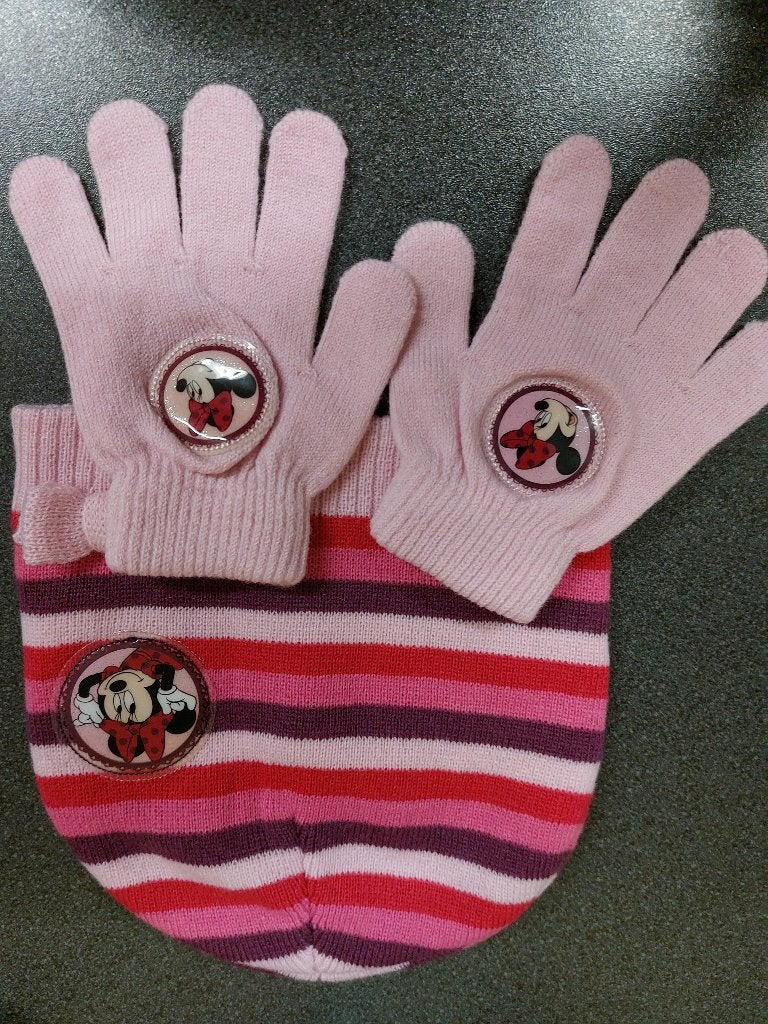 Muts en handschoenen minnie mous, Kinderen en Baby's, C&A, 110 t/m 116, Ophalen of Verzenden, Zo goed als nieuw