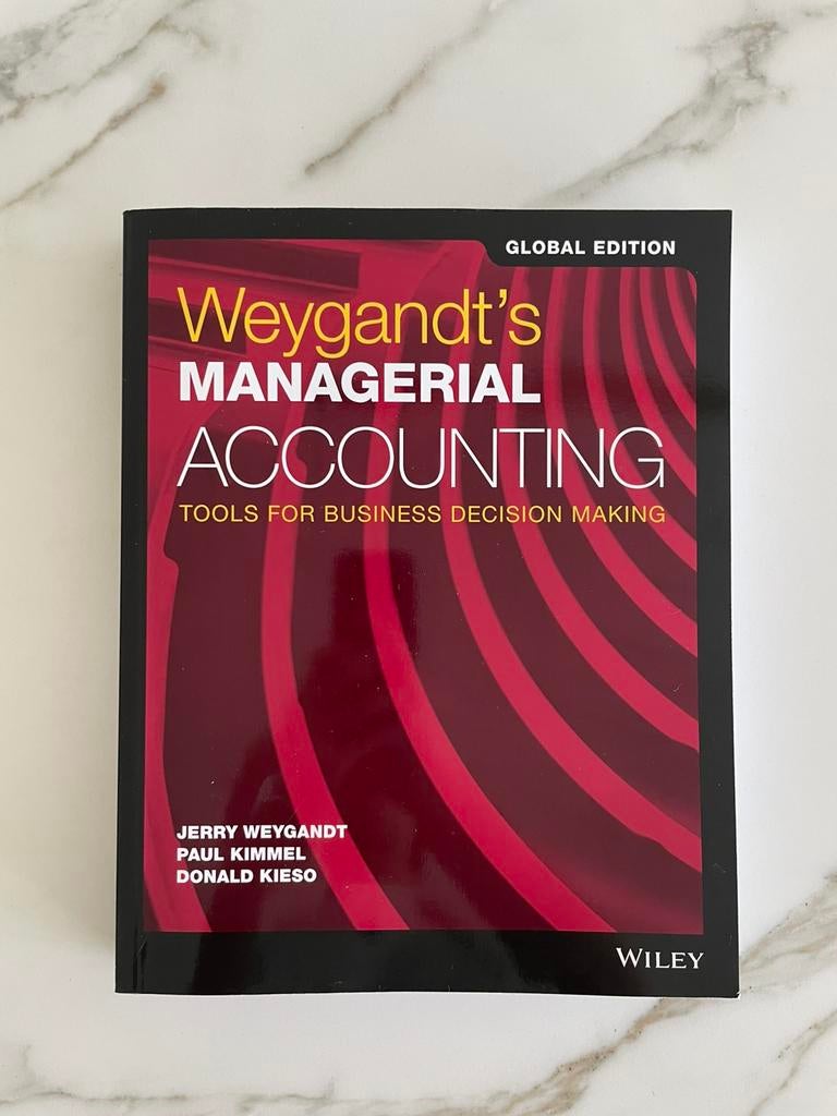 La comptabilité de gestion de Weygandt, Enlèvement ou Envoi, Neuf