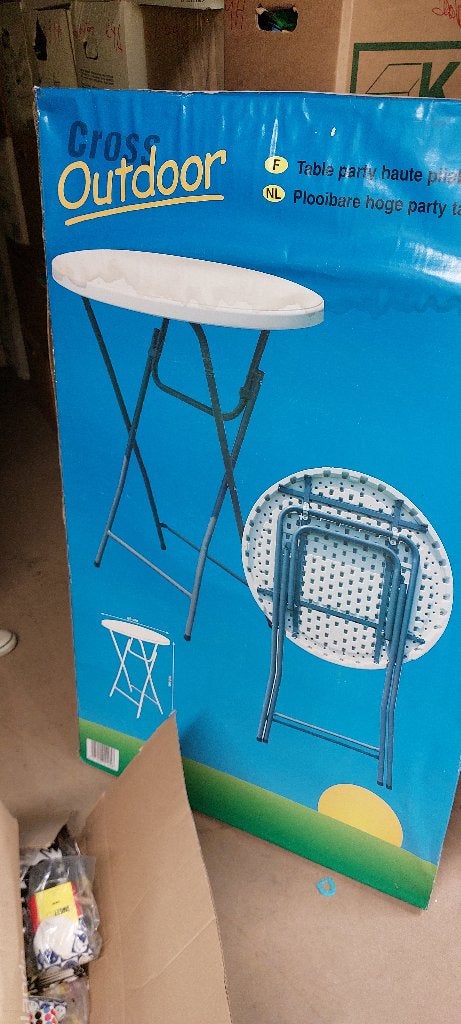 Plooibare hoge party tafel (3 stuks), Ophalen, Zo goed als nieuw