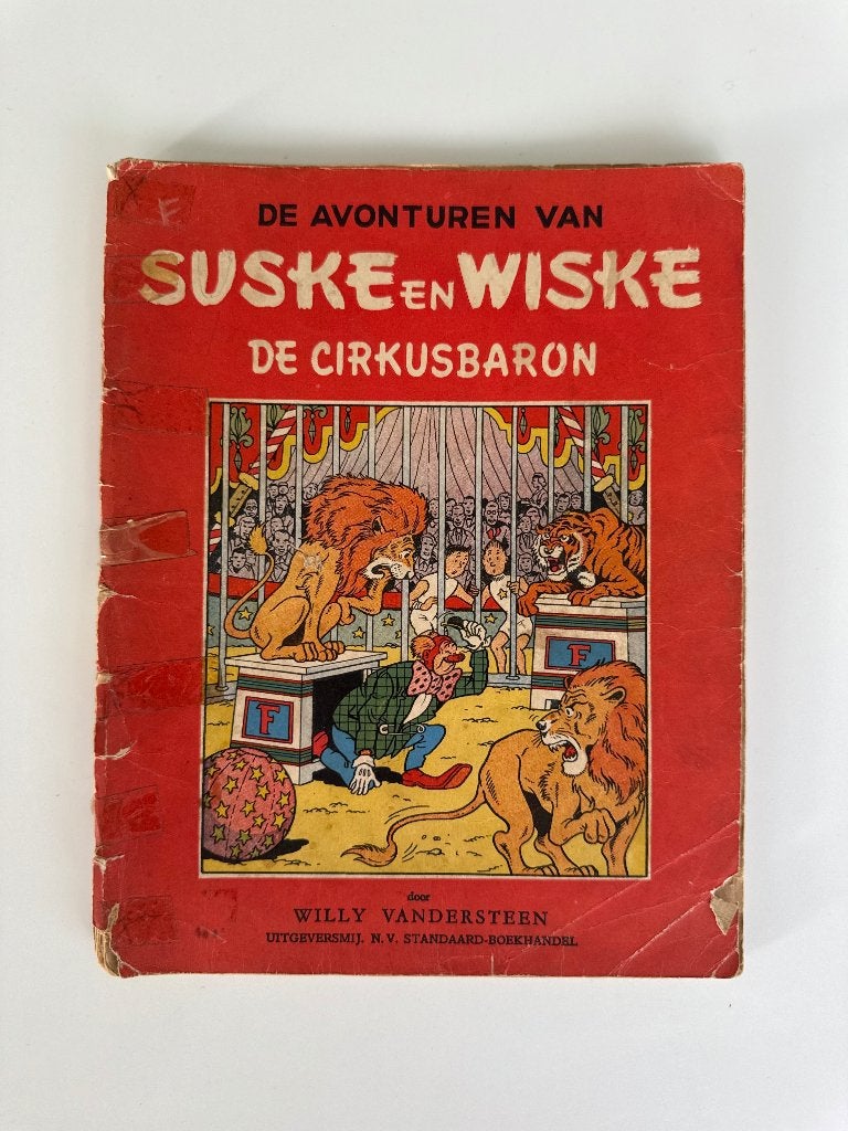 De circusbaron eerste druk (1956) Suske en Wiske, Willy Vandersteen, Une BD, Utilisé, Envoi