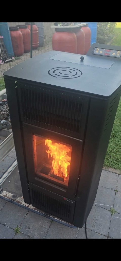 Poêle à pellets SCALOR DEGAS 10,5 kW avec conduits, Enlèvement, Utilisé, Poêle