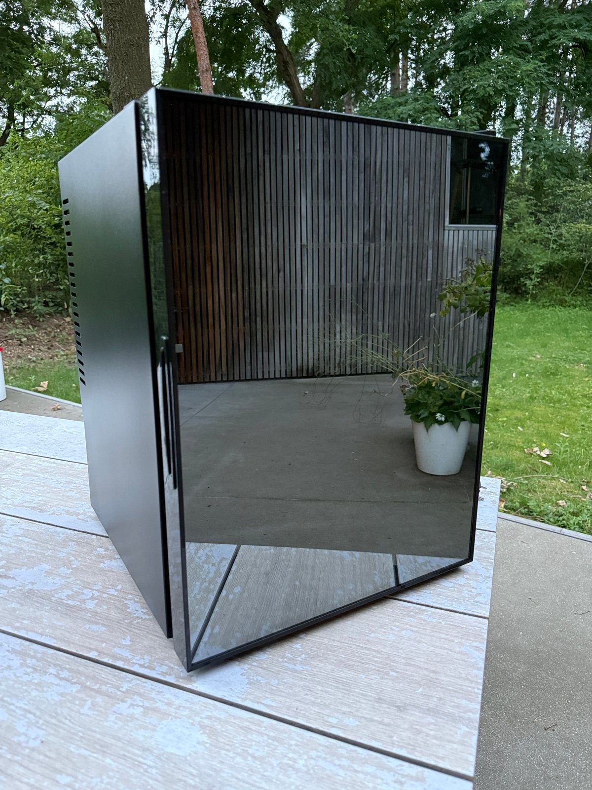 Mini koelkast minibar met spiegelende deur 32L, Enlèvement, Comme neuf, Sans bac à congélation