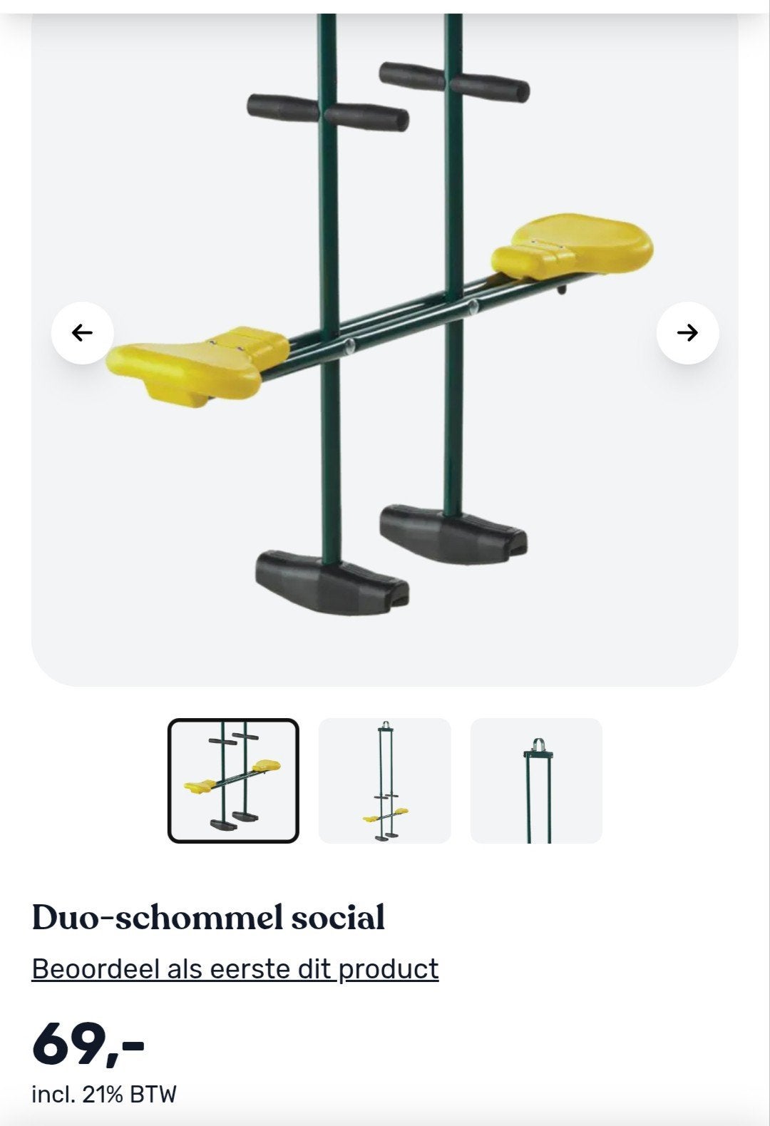 duo-schommel, Kinderen en Baby's, Speelgoed | Buiten | Speeltoestellen, Ophalen, Schommel