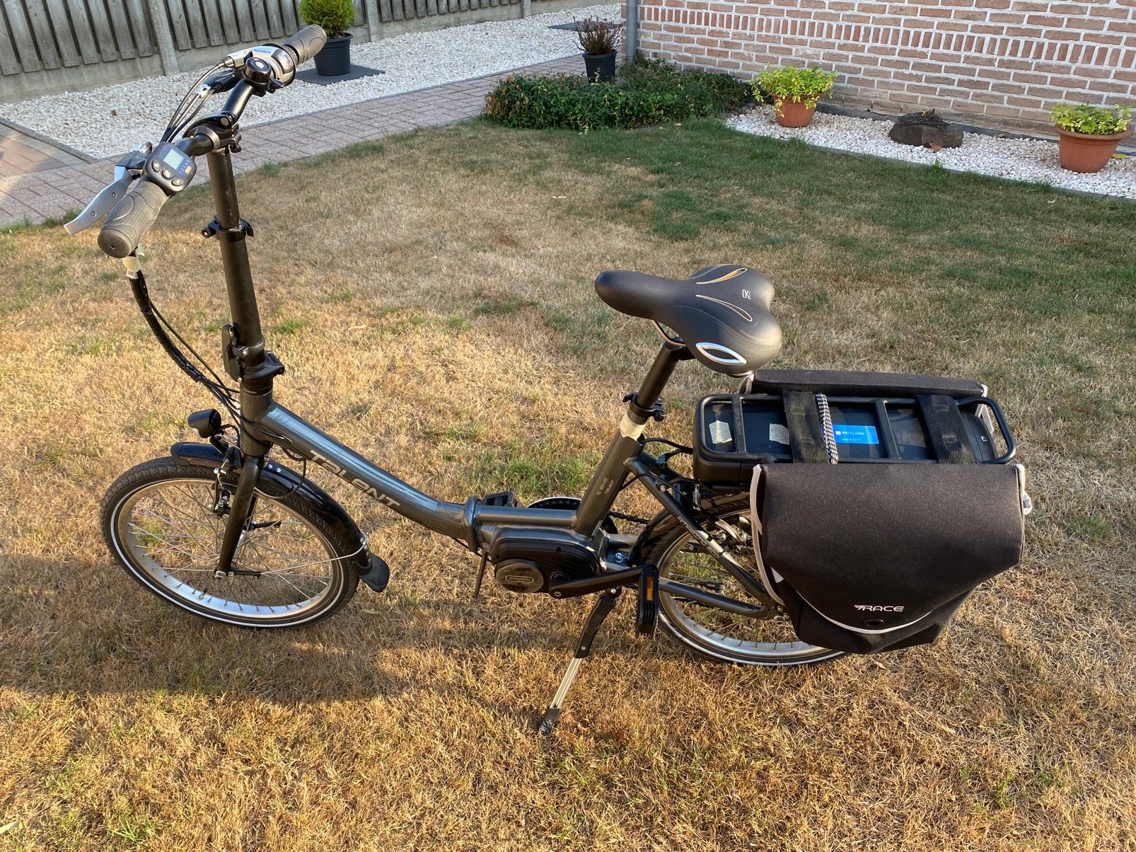 Elektrische vouwfiets “Talent” met middenmoter., Velgrem, Versnellingen, Zo goed als nieuw, Totaal opvouwbaar
