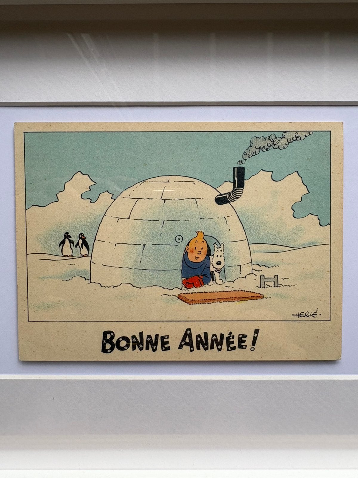 Rare carte postale TinTin Milou 1942 1943 Hergé, Collections, Personnages de BD, Enlèvement ou Envoi, Tintin, Comme neuf