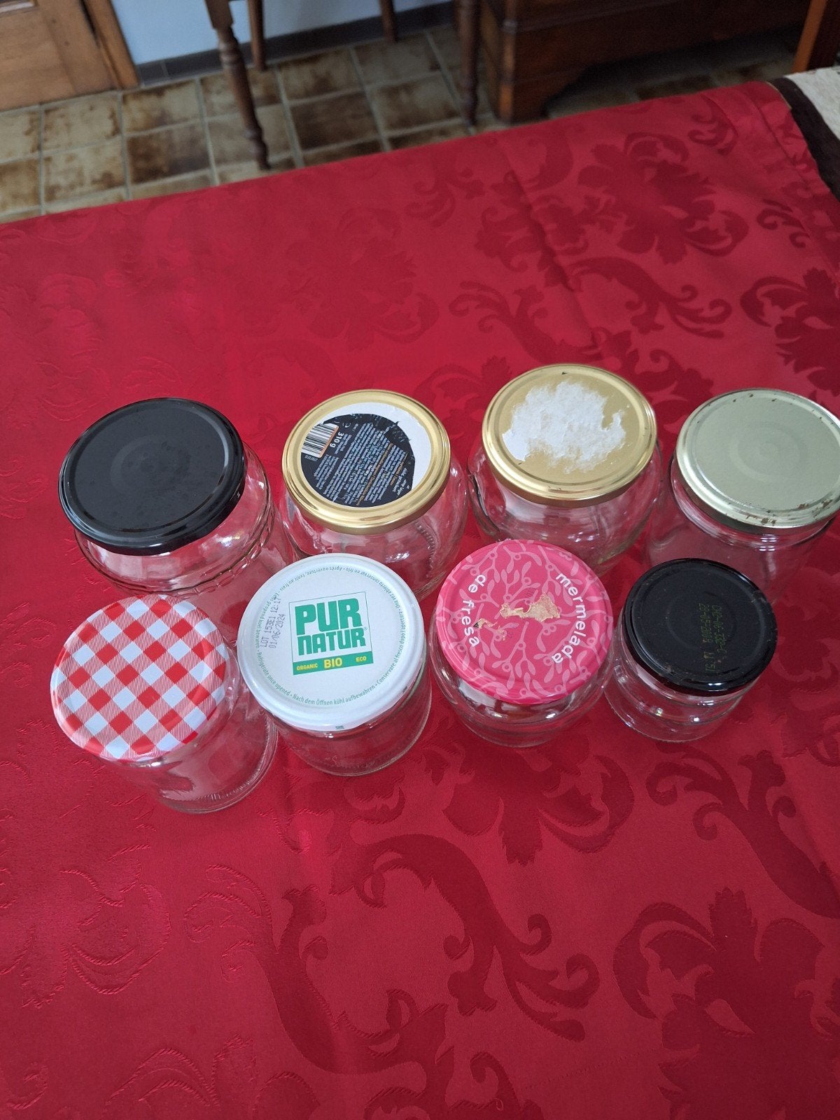 8 bocaux pour confiture de grandeurs différentes, Enlèvement