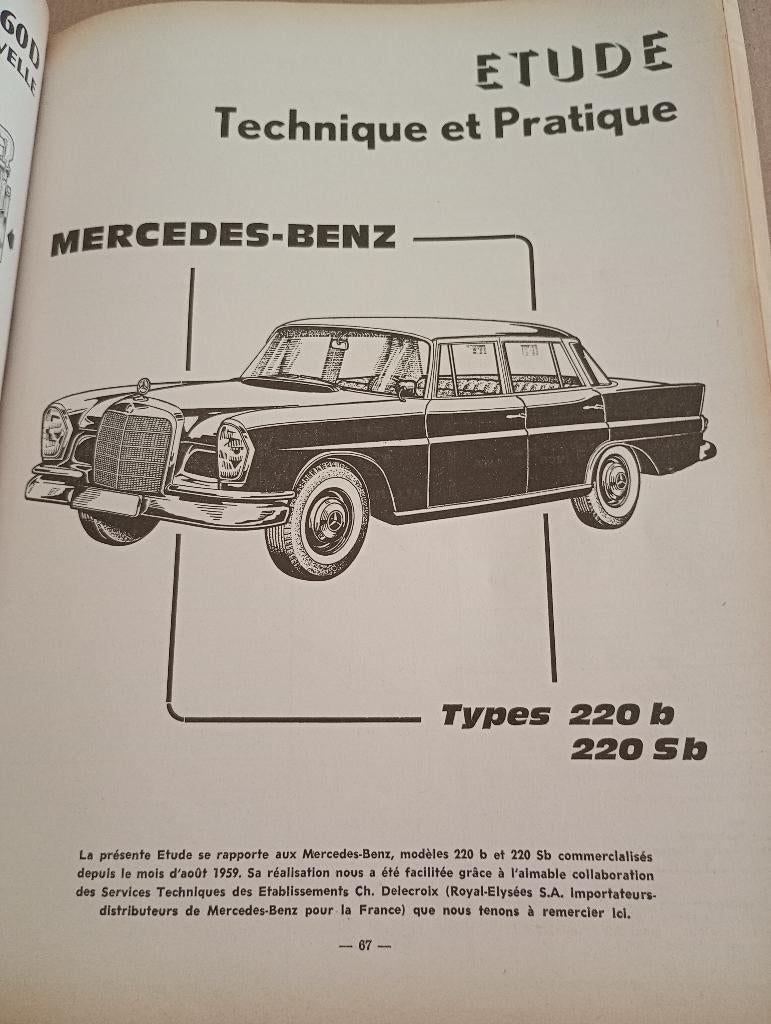 revue technique mercedes 220B + 220SB de 1959-1963, Enlèvement ou Envoi