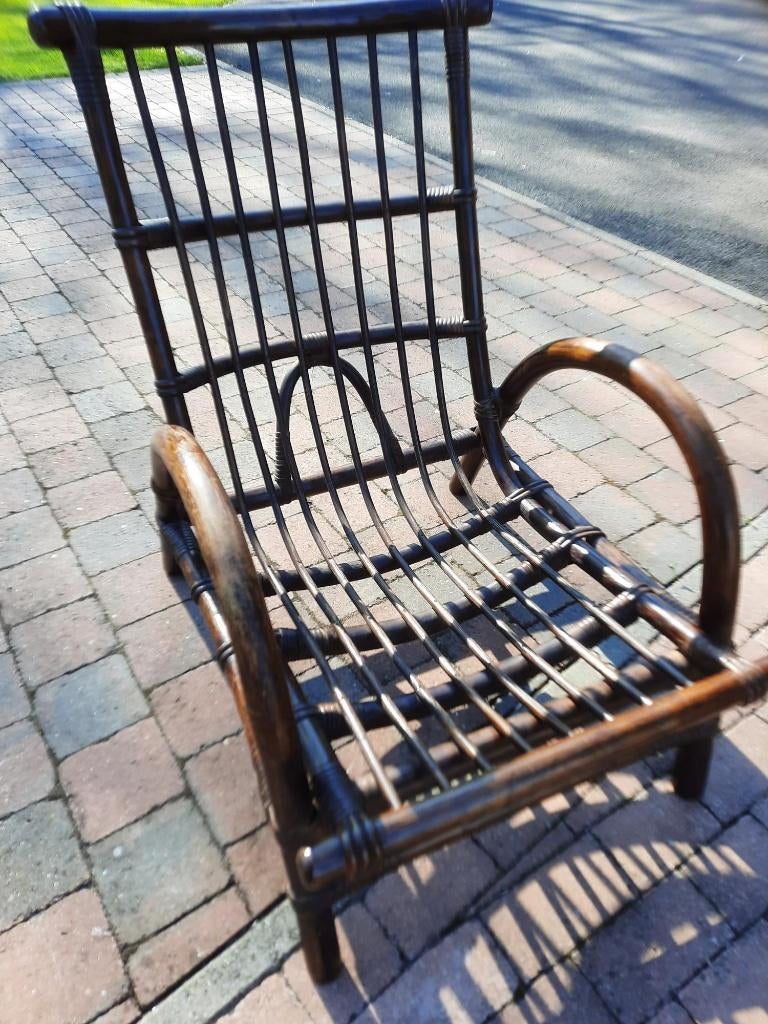 Salon rotan vintage, Huis en Inrichting, Ophalen, Zo goed als nieuw, Stof, Retro