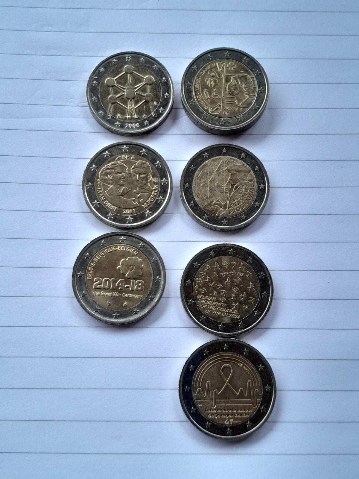 2 euromunten belgie, Postzegels en Munten, Ophalen