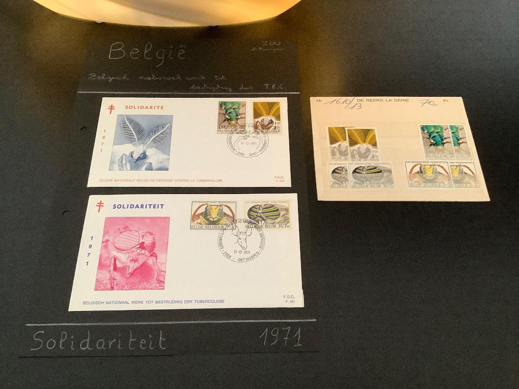 POSTZEGELS BELGIE SOLIDARITEIT 1971 ., Postzegels en Munten, Ophalen, Postfris