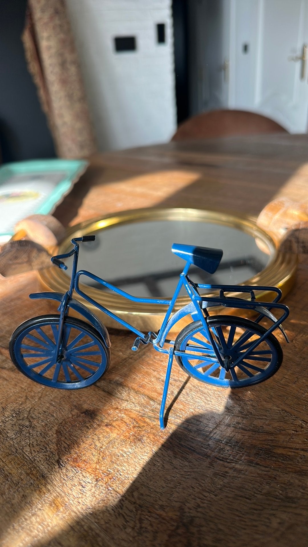 Metalen miniatuur fiets 1:12, Antiek en Kunst, Ophalen of Verzenden