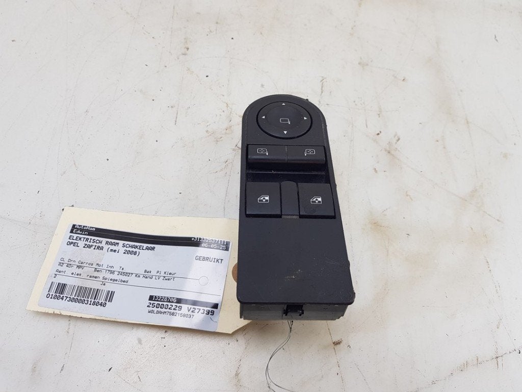 COMMUTATEUR VITRES ELECTRIQUES Opel Zafira (M75), Autos : Pièces & Accessoires, Utilisé, Opel