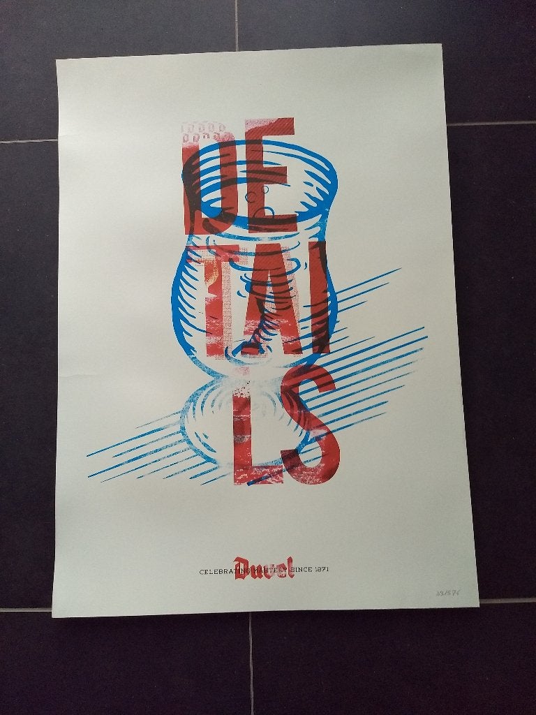 Duvel - litho druk (2), Ophalen of Verzenden, Nieuw, Reclamebord, Plaat of Schild, Duvel