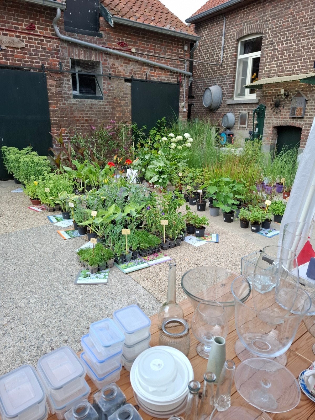 Planten en garage verkoop, Ophalen