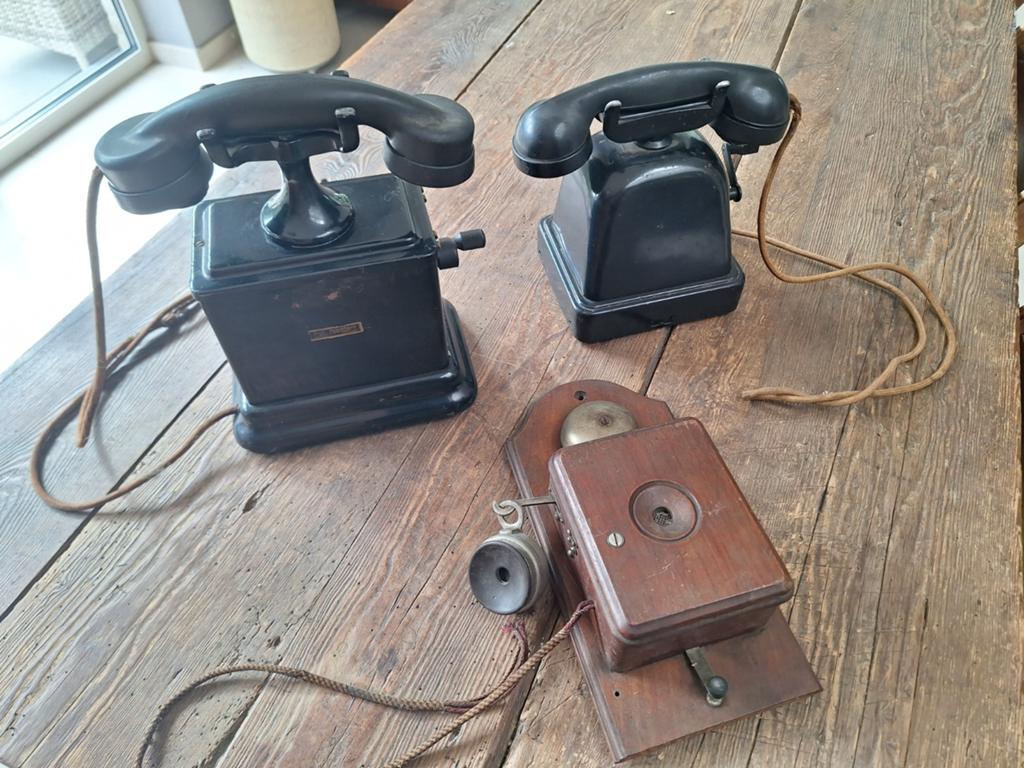 3 x antieke telefoon bakeliet, Ophalen of Verzenden, Bakeliet
