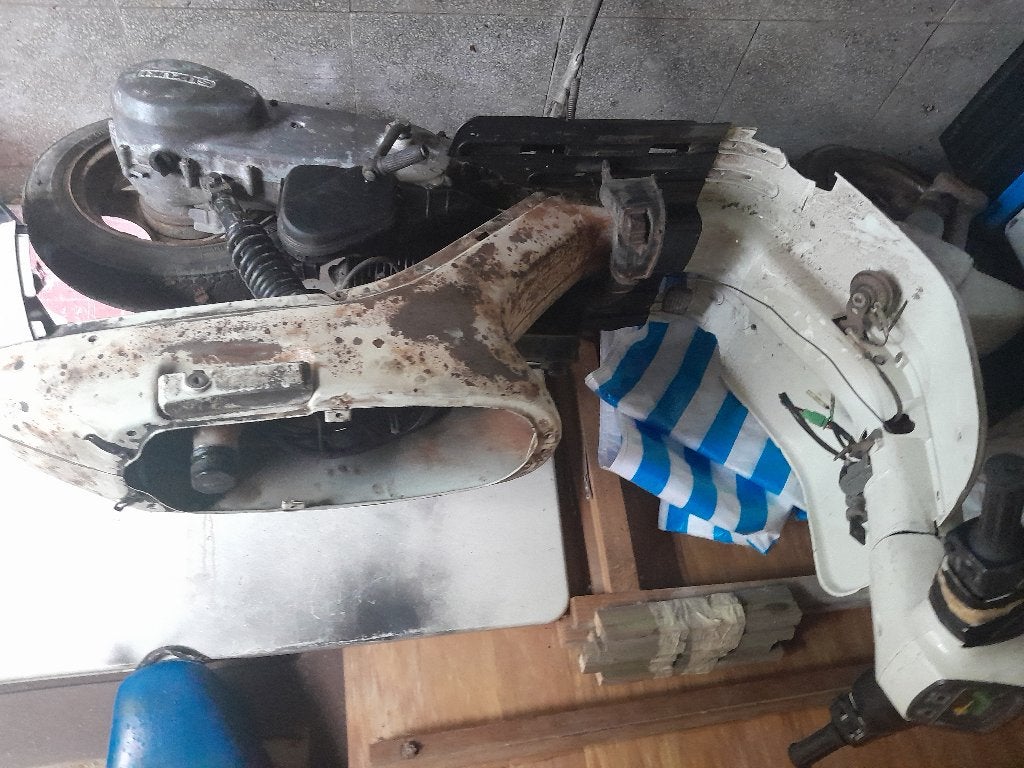 oldtimer scooter project, Fietsen en Brommers, Scooters | Overige merken, Ophalen, Gebruikt, 49 cc, Benzine
