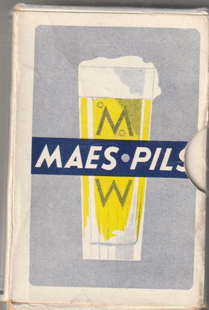 67 / BIER MAES PILS GRIJS GEEL, Verzamelen, Ophalen of Verzenden, Nieuw, Speelkaart(en)