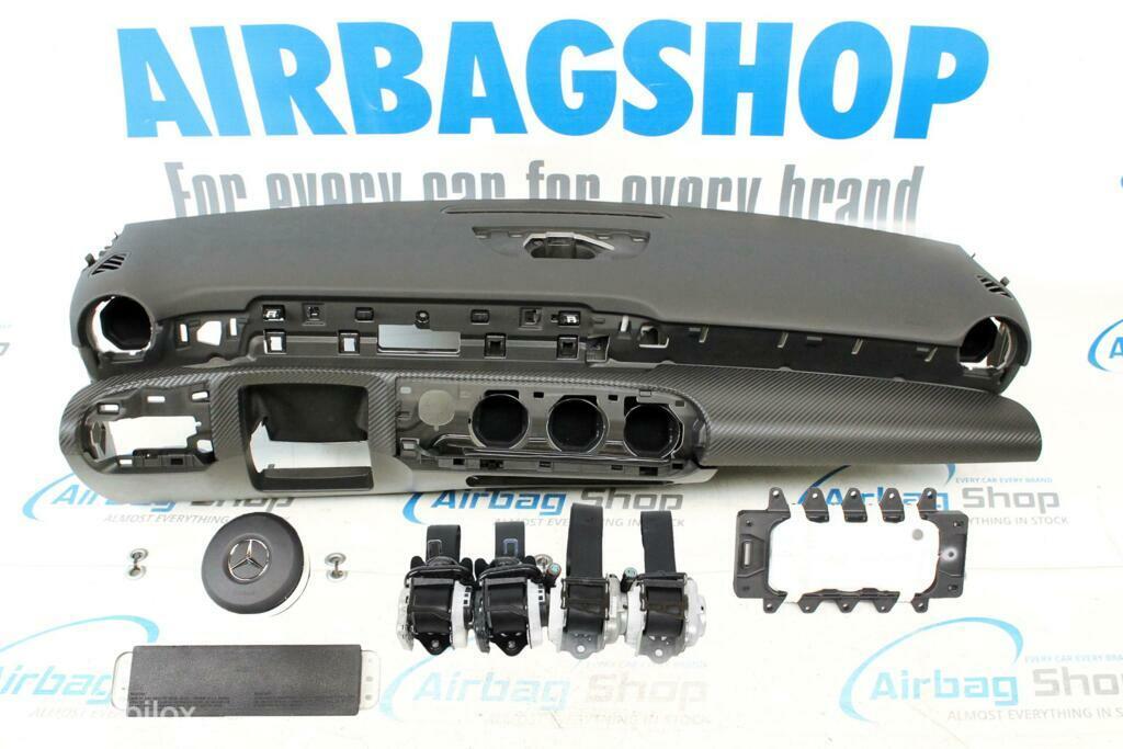 Airbag kit Tableau de bord noir avec carbon Mercedes W177, Gebruikt, Ophalen of Verzenden