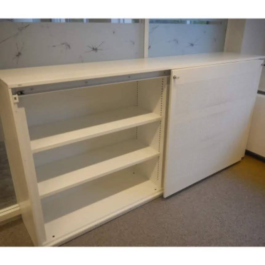 Minimalistische bureelkast met akoestische schuifdeuren, Huis en Inrichting, Kasten | Overige, Ophalen, Gebruikt