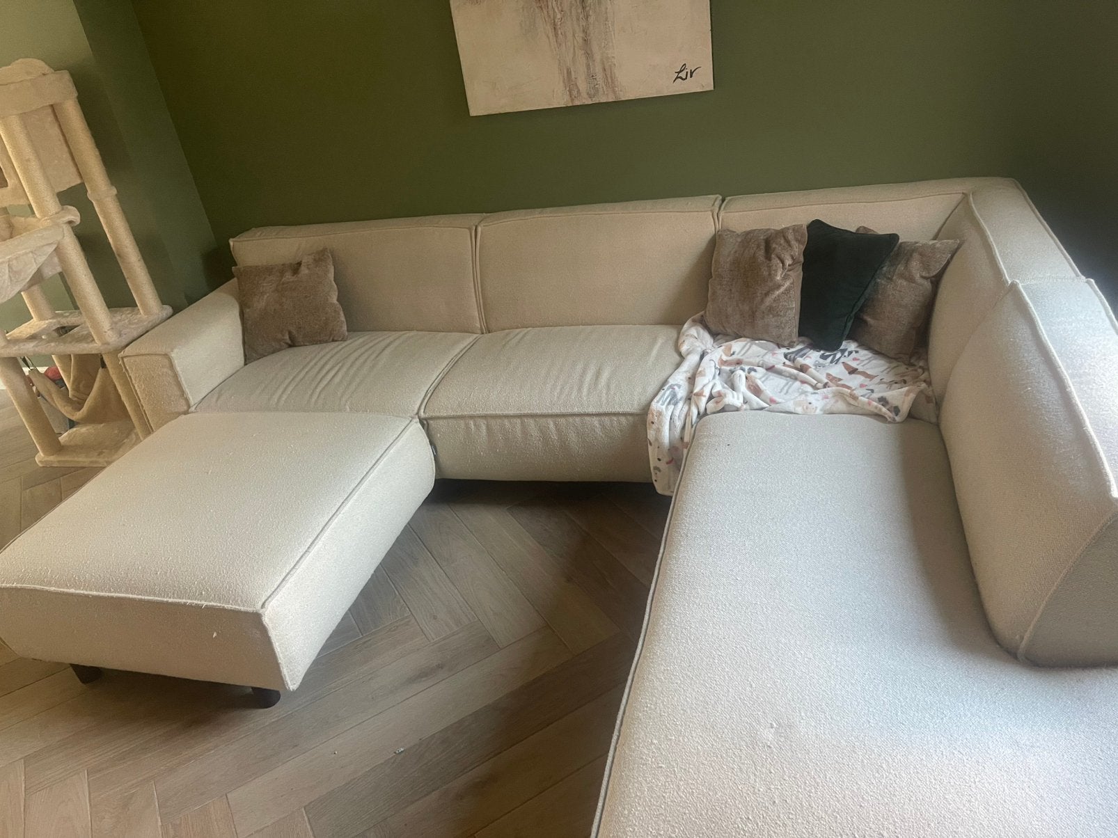 Zetel Gero wonen met poef te koop (merk: Furninova), Maison & Meubles, Enlèvement, Comme neuf