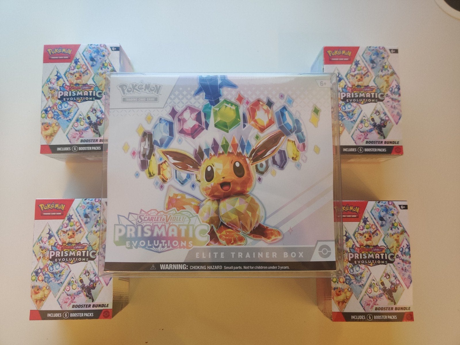 Prismatic Evolutions ETB + Booster Bundles, Ophalen of Verzenden, Nieuw, Boosterbox, Foil